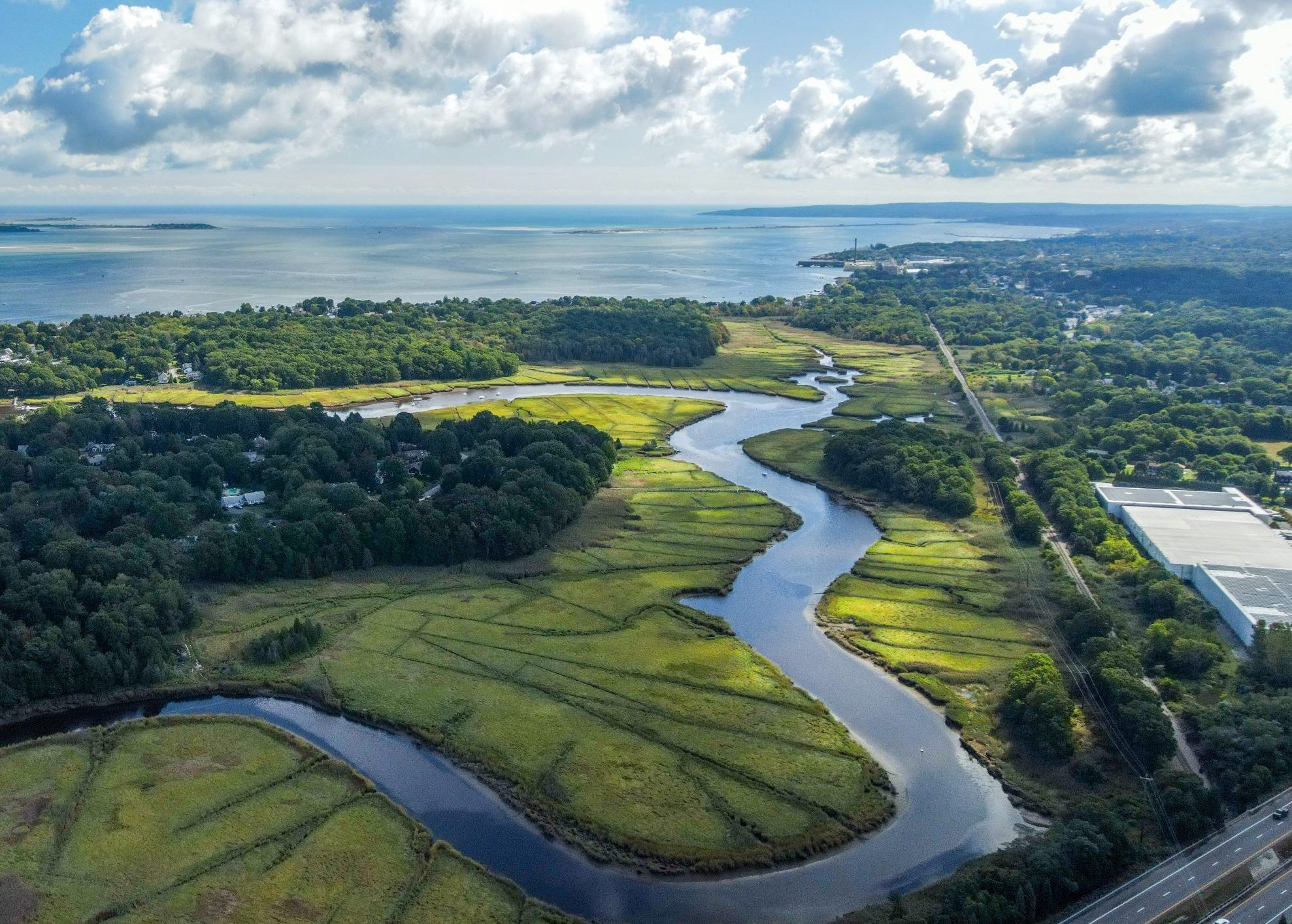 aerial photo of jones river